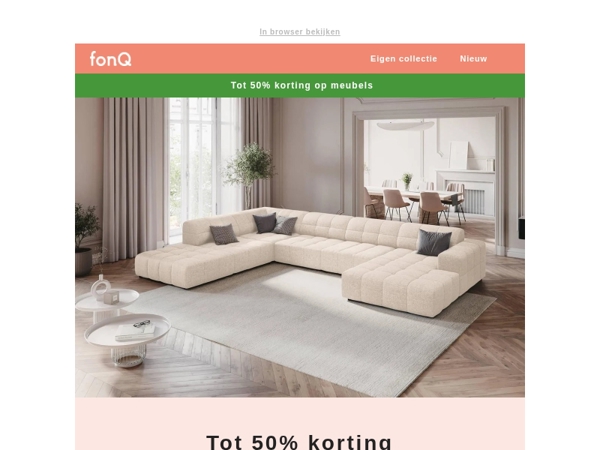 Tot 50% korting op heel veel meubels