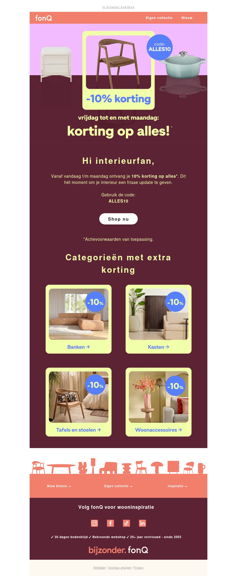 Shop nu met 10% korting bij fonQ Shop nu met 10% korting bij fonQ