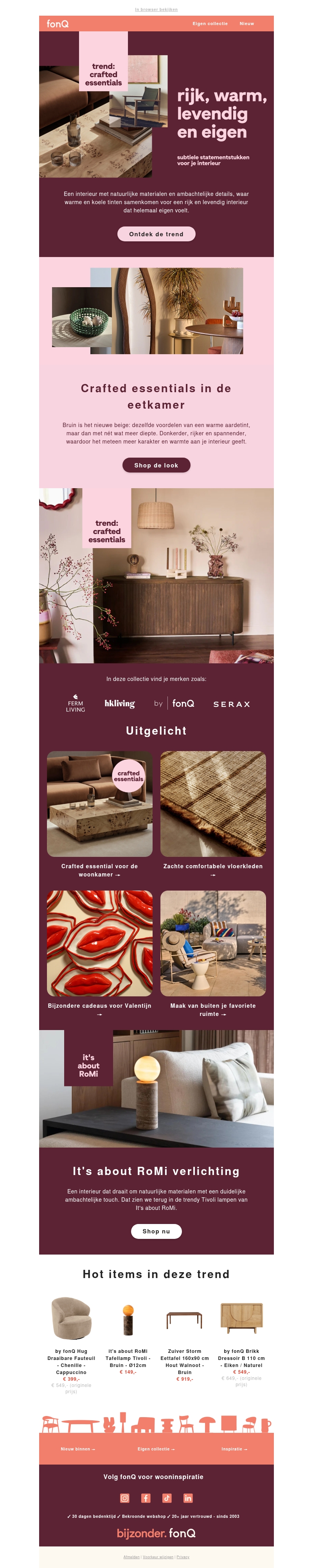 Ontdek de interieurtrend: crafted essentials Ontdek de interieurtrend: crafted essentials