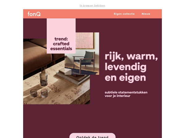 Ontdek de interieurtrend: crafted essentials