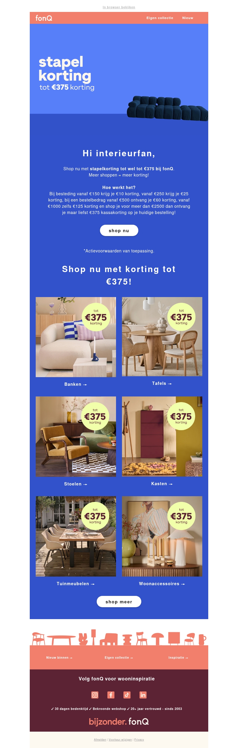 Stapelkorting tot €375 bij fonQ Stapelkorting tot €375 bij fonQ