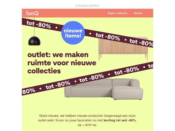 Sla je slag in de fonQ outlet!
