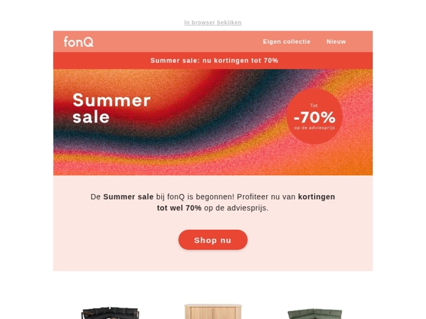 Summer sale: nu kortingen tot 70%