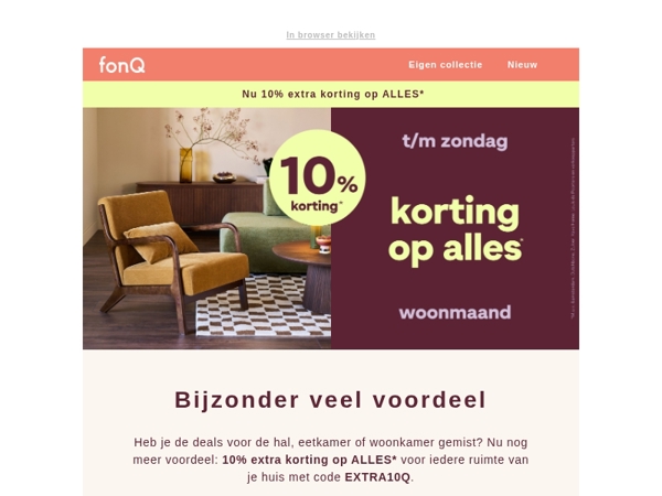Nu 10% extra korting op ALLES*
