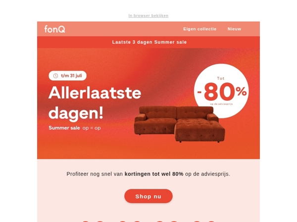 De allerlaatste dagen Summer sale
