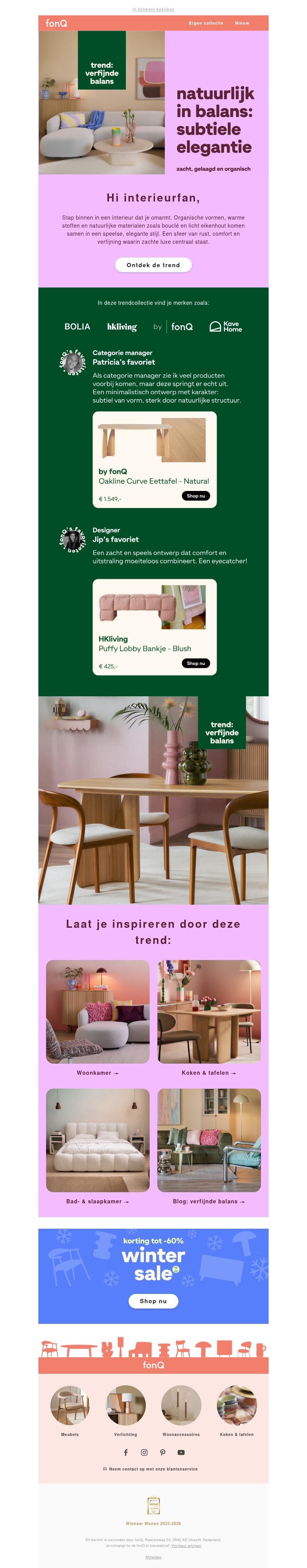 Trend: verfijnde balans Trend: verfijnde balans