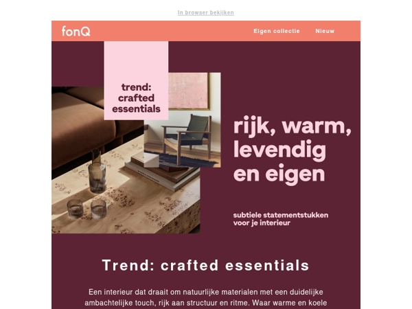 Trend: crafted essentials