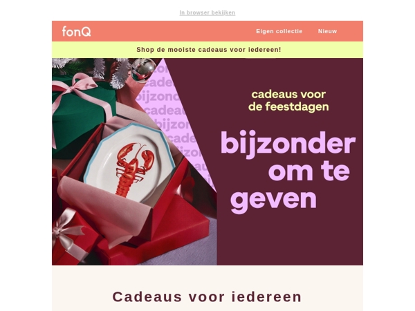 Cadeaus voor iedereen!