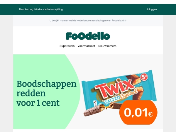 Snack smart: 5 Twix voor €0,01