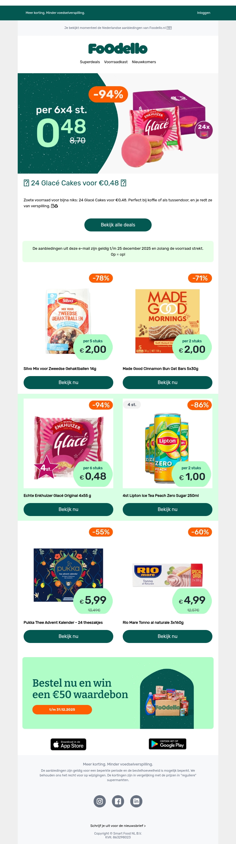 🎄 24 Glacé Cakes voor €0,48 😲 🎄 24 Glacé Cakes voor €0,48 😲