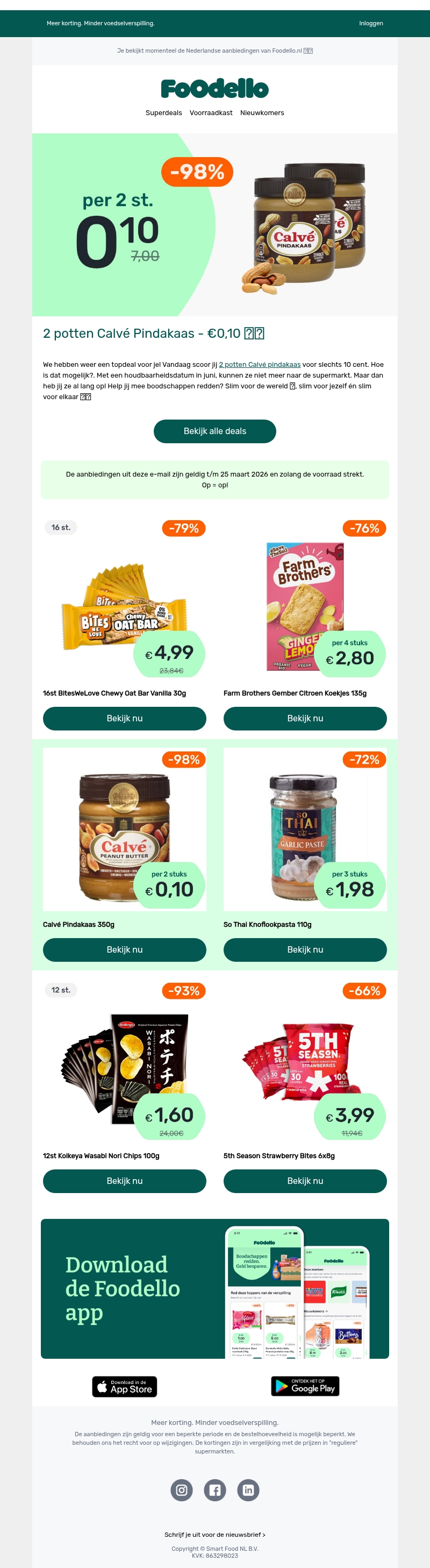 2 potten Calvé Pindakaas - €0,10 🥪🥜 2 potten Calvé Pindakaas - €0,10 🥪🥜