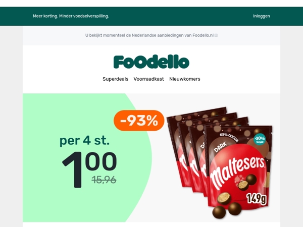 Nieuwe vondst: 4x Maltesers voor een euro