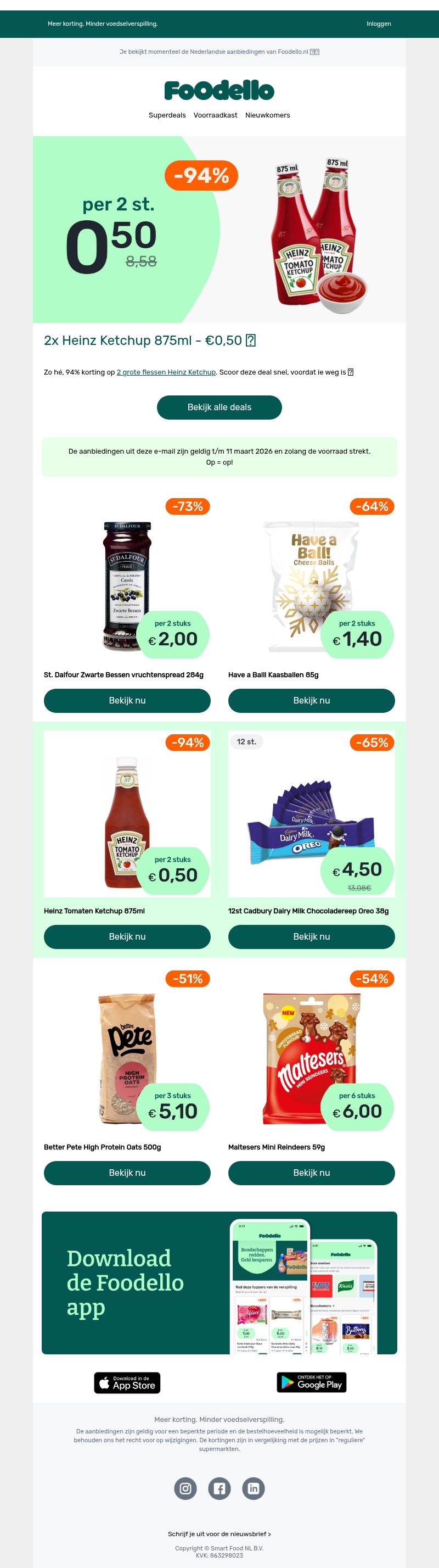 2x Heinz Ketchup 875ml - €0,50 🌭 2x Heinz Ketchup 875ml - €0,50 🌭
