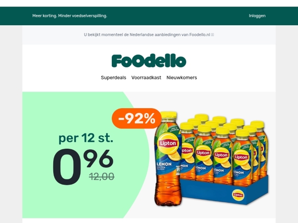 Vandaag in de spotlight: 12 Lipton voor €0.96