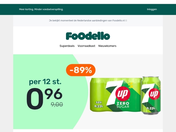 12x 7UP Zero €0,96 🍋