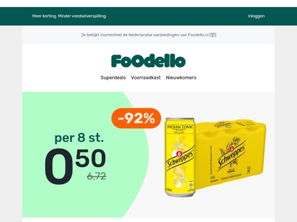 8x Schweppes Indian Tonic voor €0,50 🔥