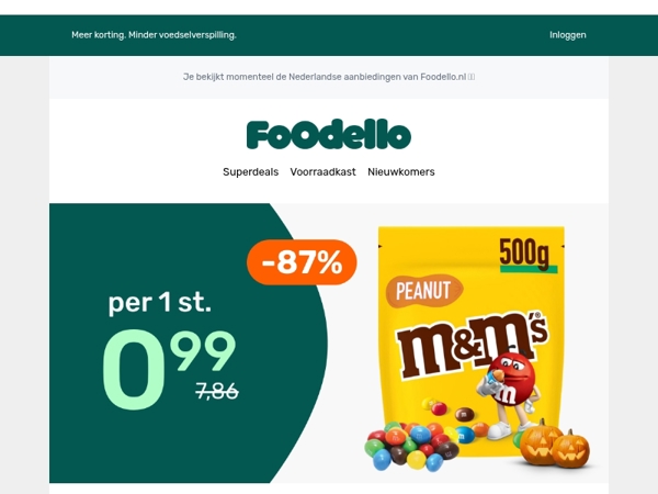 🎃 Halve kilo M&M’s €0,99 – 87% korting