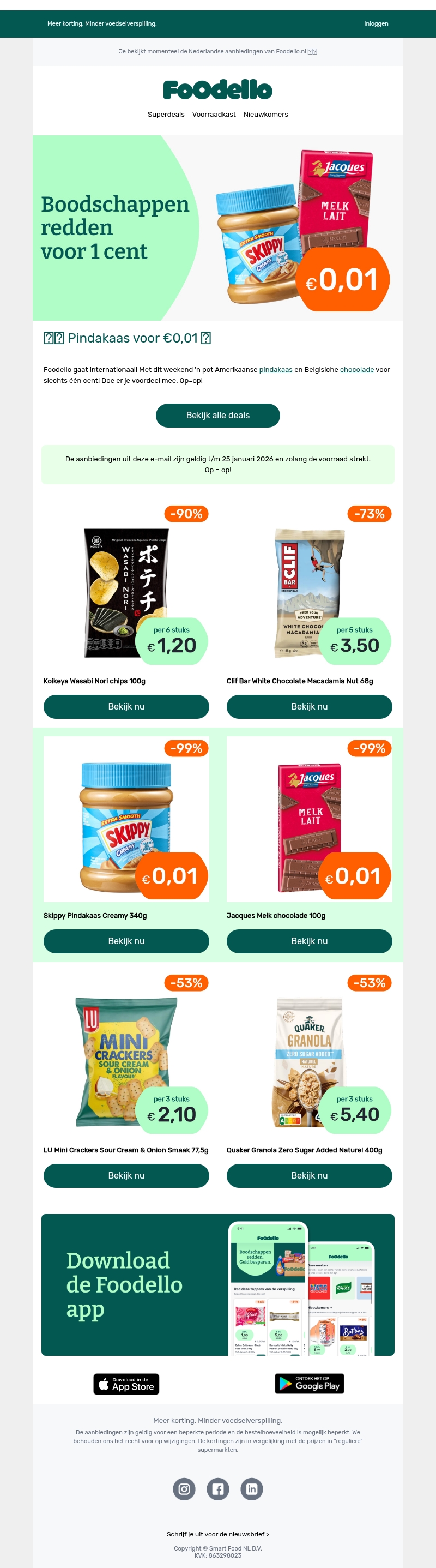🇺🇸 Pindakaas voor €0,01 😍 🇺🇸 Pindakaas voor €0,01 😍