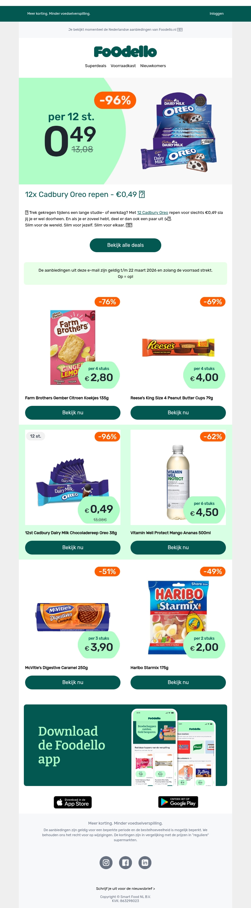 12x Cadbury Oreo repen - €0,49 🤯 12x Cadbury Oreo repen - €0,49 🤯