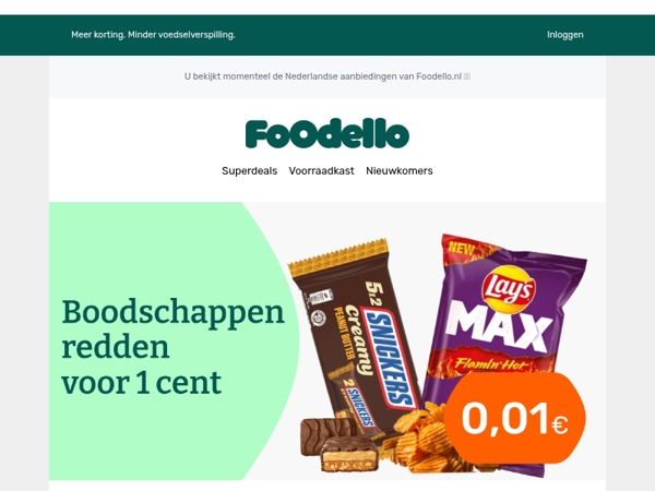 🔥 Laatste 1 cent deals nu live!