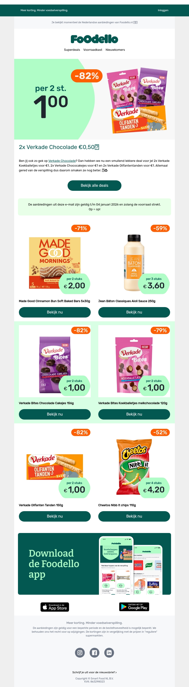 2x Verkade Chocolade €0,50🍫 2x Verkade Chocolade €0,50🍫