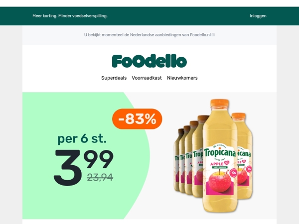 6L Tropicana voor een appel en een ei