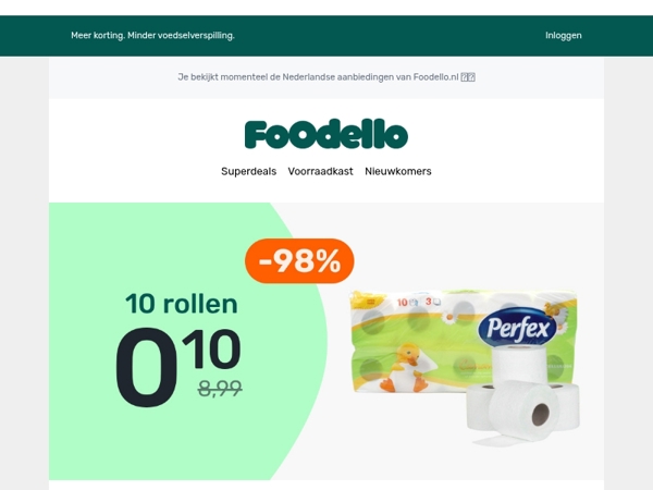 10 rollen Perfex WC-papier voor €0,10 🤯