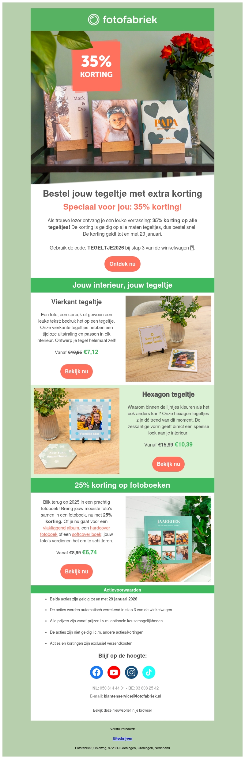Nu extra korting op tegeltjes! Nu extra korting op tegeltjes!