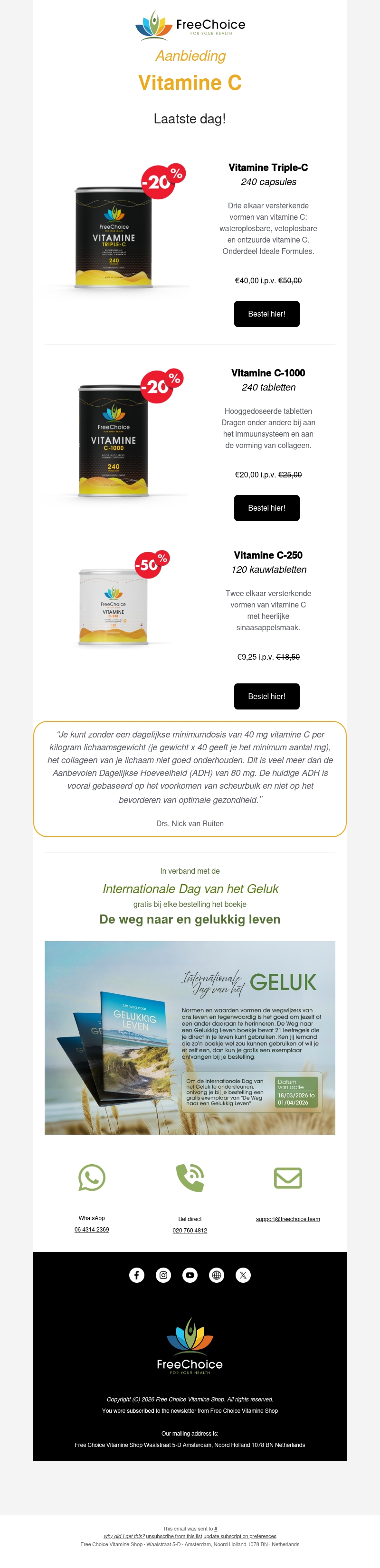 🍋 Aanbieding op alle Vitamine C 🍋 Aanbieding op alle Vitamine C