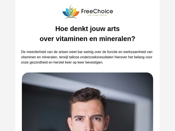 🫣 De meerderheid van de artsen weten bar weinig over de functie vitaminen en mineralen.