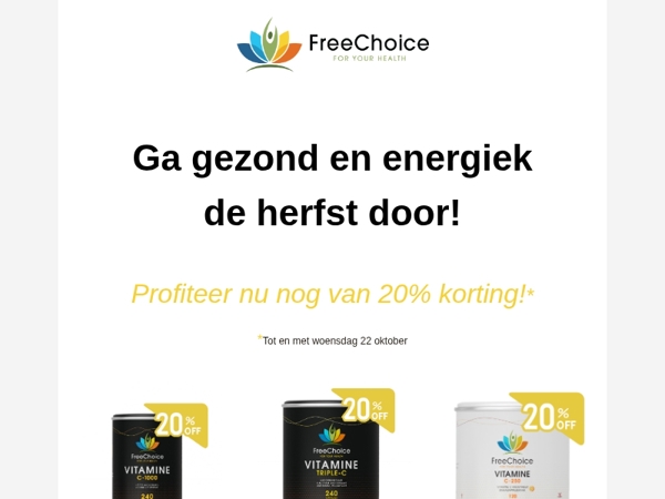 Laatste kans: 20% korting op Vitamine C!