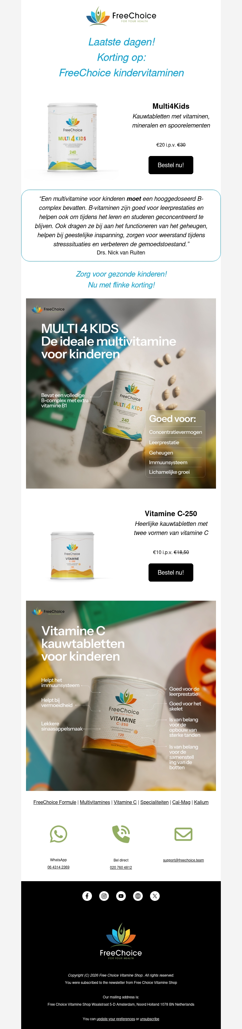 π§π¦ Laatste dagen: aanbieding Multi4Kids & Vitamine C kauwtabletten π§π¦ Laatste dagen: aanbieding Multi4Kids & Vitamine C kauwtabletten