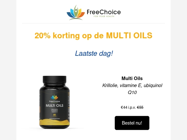 Laatste dag: 20% Korting op de MULTI OILS! 💫 🧡