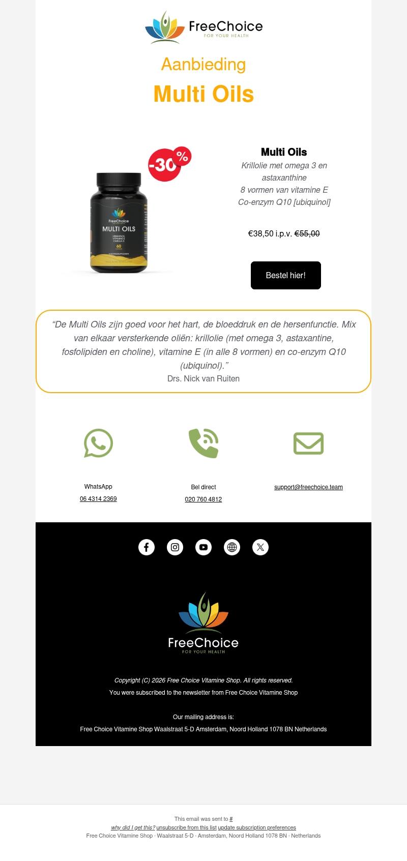 ❤️ Goed voor je hart, bloeddruk en hersenfunctie! Aanbieding op de FreeChoice Multi Oils! ❤️ Goed voor je hart, bloeddruk en hersenfunctie! Aanbieding op de FreeChoice Multi Oils!