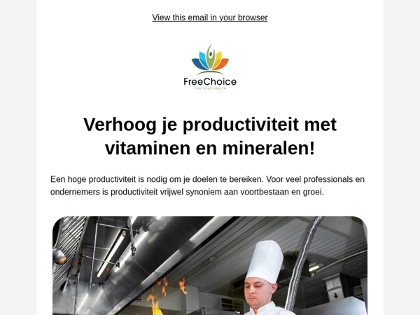 Verhoog je productiviteit met vitaminen en mineralen!