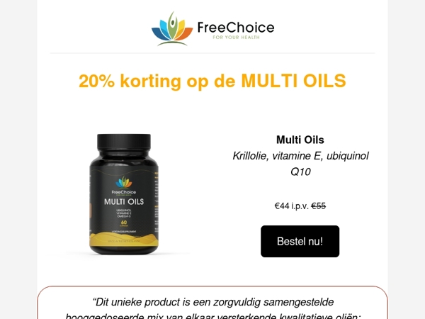💫 🧡 20% Korting op de MULTI OILS!