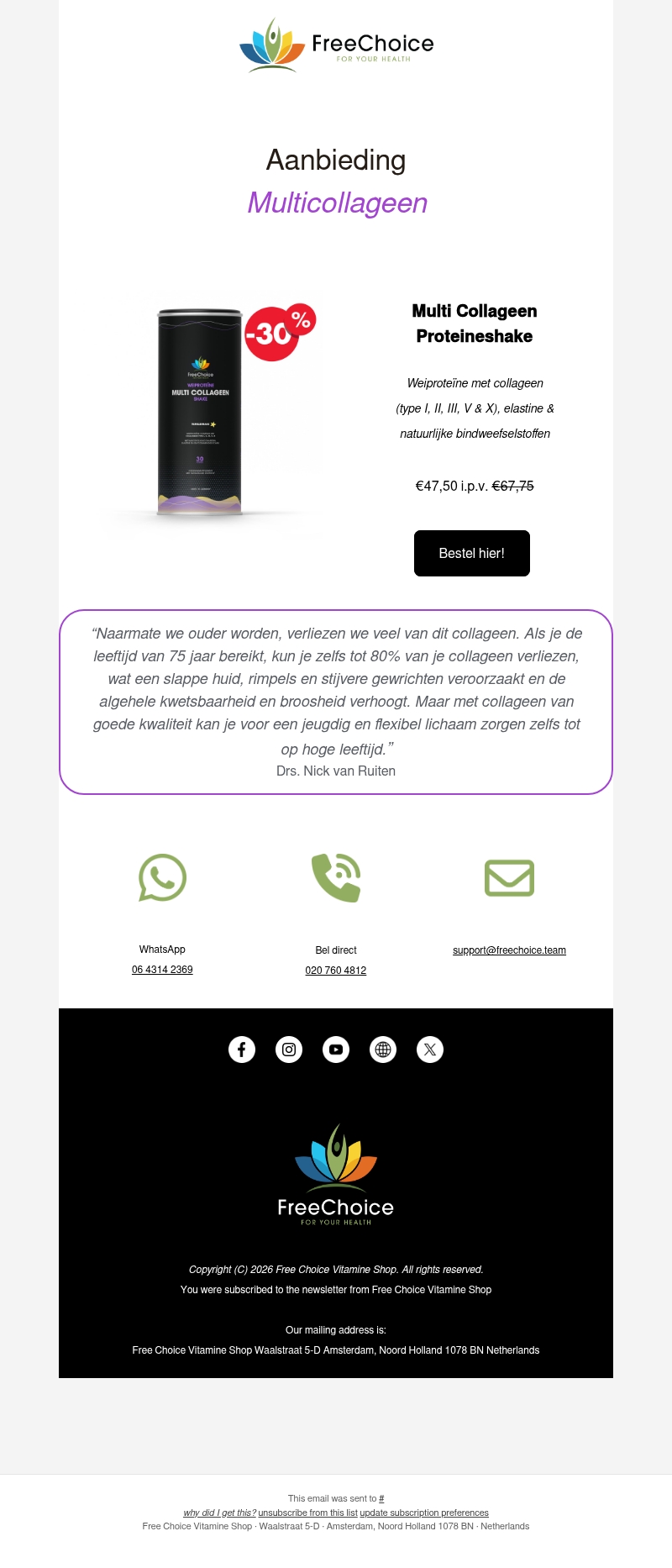 💪 Aanbieding Multi Collageen Proteïneshake met 5 typen collageen 💪 Aanbieding Multi Collageen Proteïneshake met 5 typen collageen