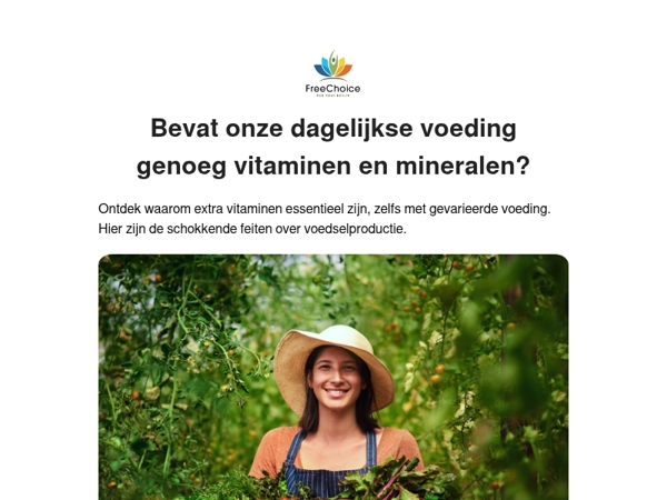 🤔 Bevat onze dagelijkse voeding genoeg vitaminen en mineralen?