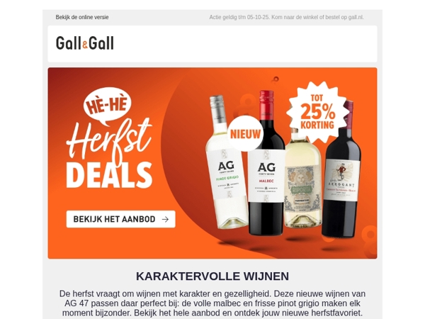 Het seizoen vraagt om karaktervolle wijnen