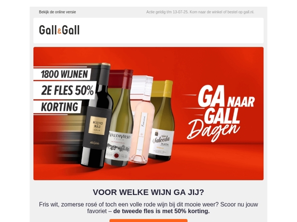 2e fles wijn met 50% korting! kies & mix op 1800 wijnen
