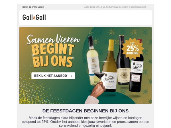 Samen genieten met feestelijke wijnen