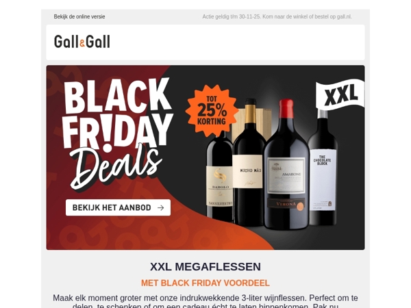 XXL Megaflessen met Black Friday Voordeel