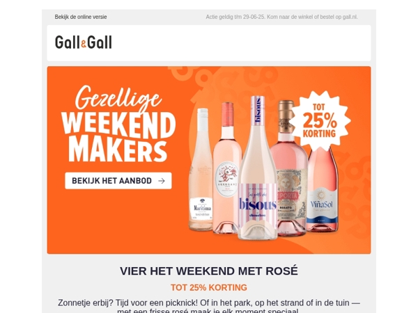 Vier het weekend met rosé en profiteer van veel voordeel