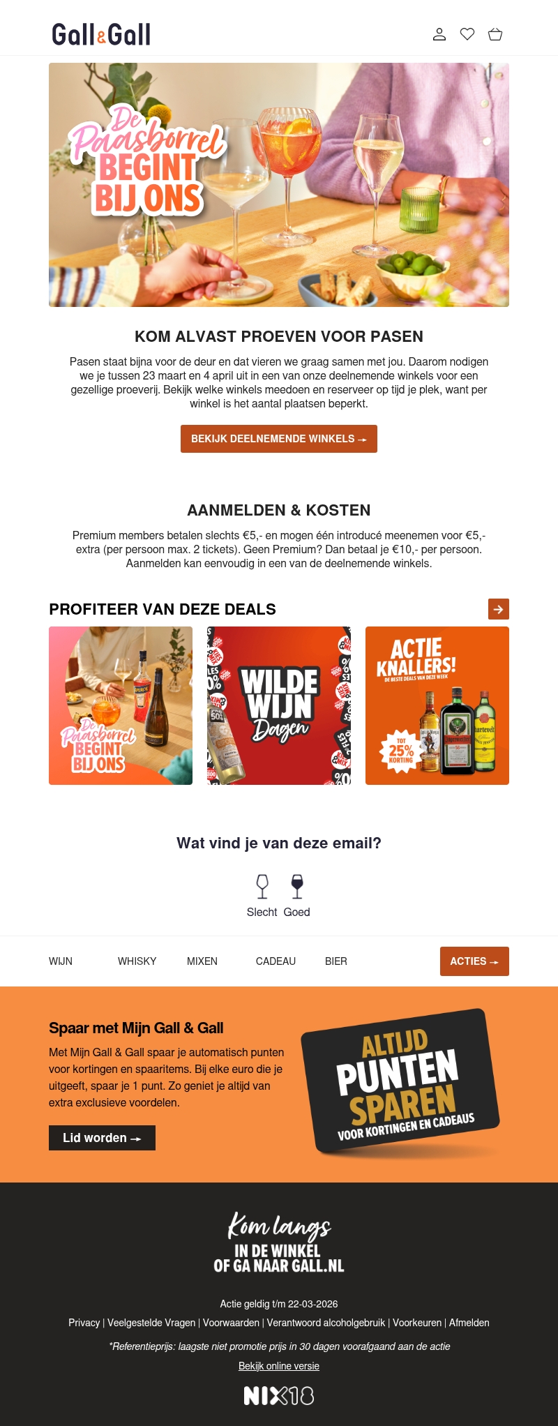 Kom proeven voor Pasen Kom proeven voor Pasen