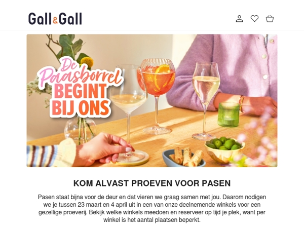 Kom proeven voor Pasen
