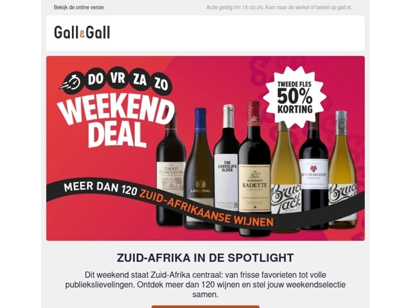 Zuid-Afrika weekenddeal: 2e -50%