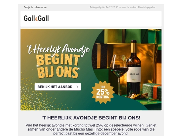 ’t Heerlijk avondje begint bij ons 🍷🎁
