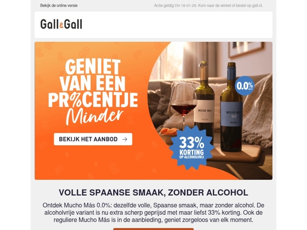 33% korting op Mucho Más 0.0%