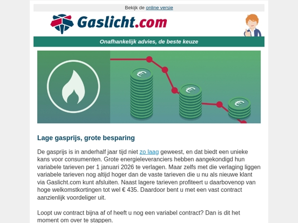 💡 Gasprijzen dalen: nu slim overstappen en besparen?