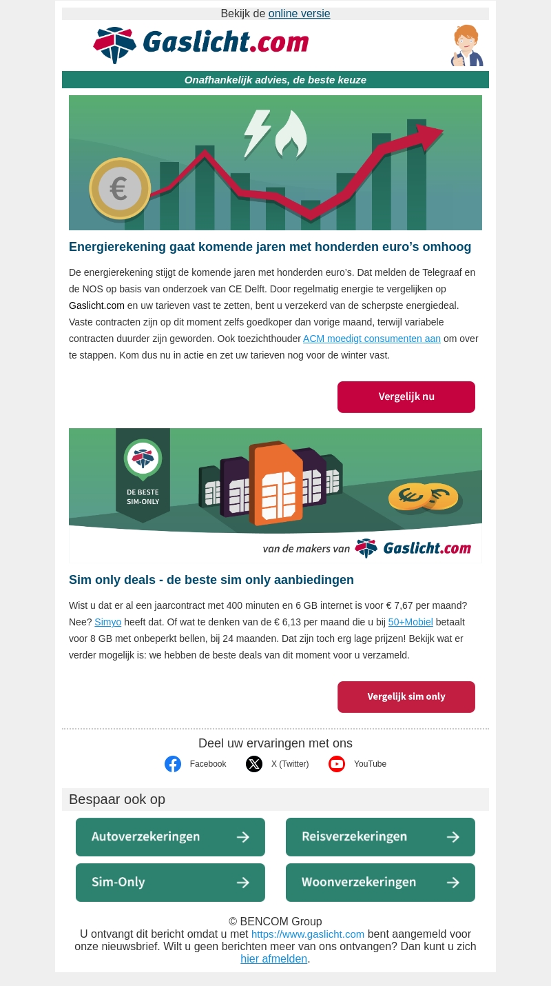 📈Energierekening gaat komende jaren met honderden euro’s omhoog 📈Energierekening gaat komende jaren met honderden euro’s omhoog